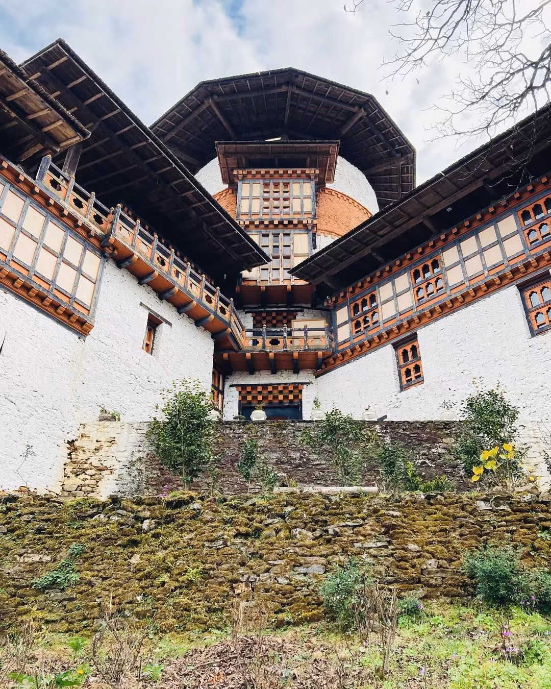 Ta Dzong on the wooded hillside above Trongsa Dzong