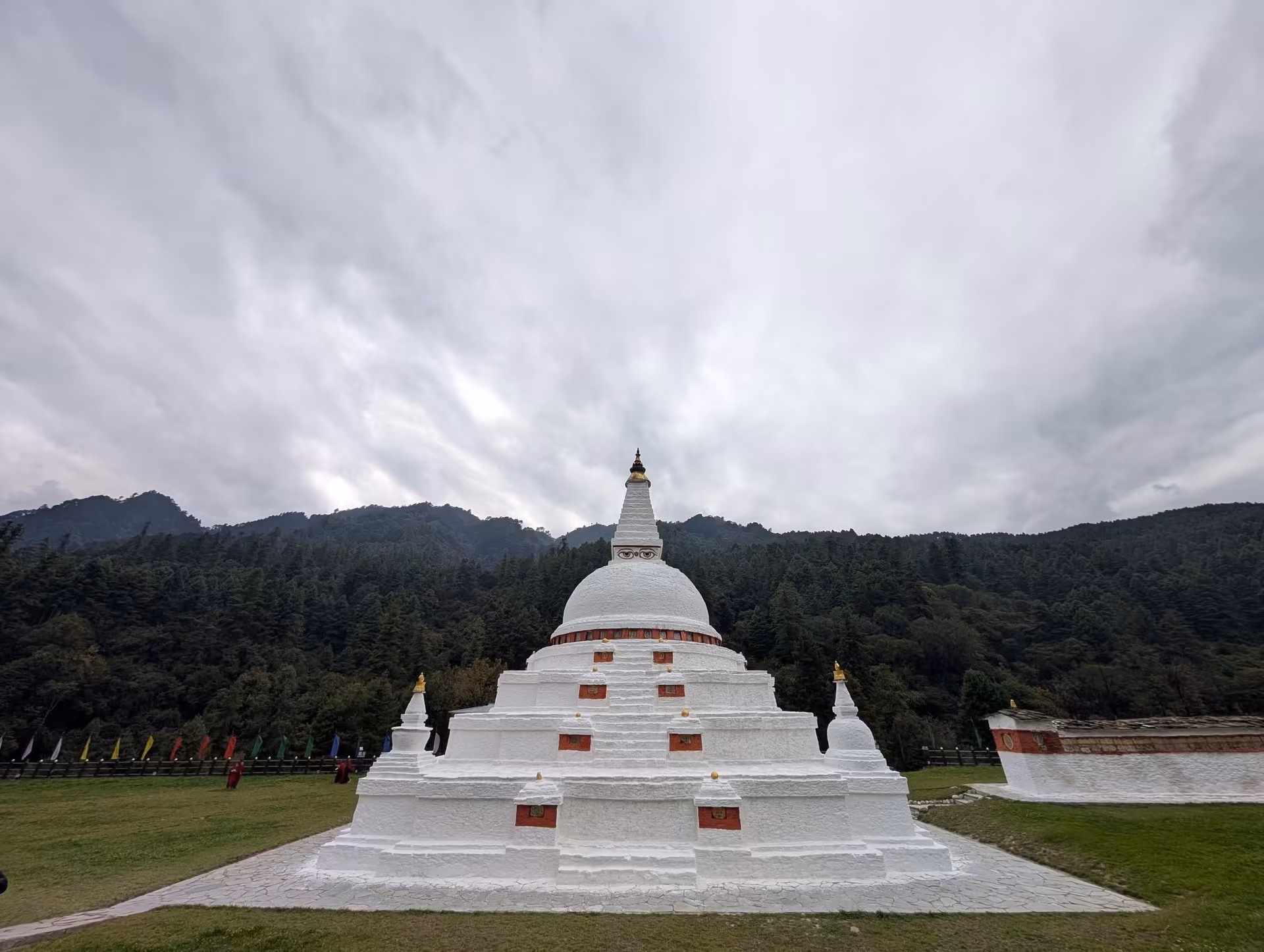 Chendebji Chorten on its grassy terrace